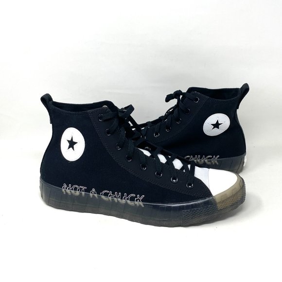Converse UNT1TL3D Sneaker Shoes Men's High Top Black White Canvas Suede 169467C - Picture 3 of 10